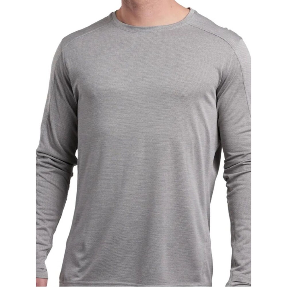 KÜHL  Men's Long Sleeve Crew Neck Shirt Size Large Light Gray